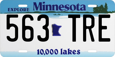 MN license plate 563TRE