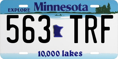 MN license plate 563TRF