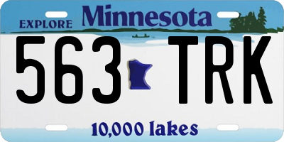MN license plate 563TRK