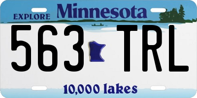 MN license plate 563TRL