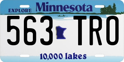 MN license plate 563TRO