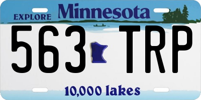 MN license plate 563TRP