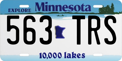 MN license plate 563TRS