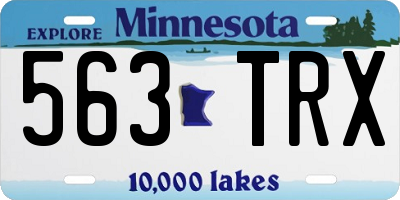 MN license plate 563TRX