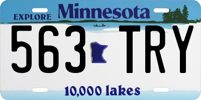 MN license plate 563TRY