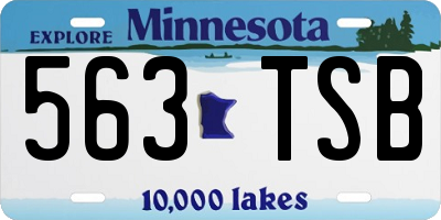 MN license plate 563TSB