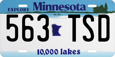 MN license plate 563TSD