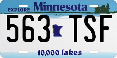 MN license plate 563TSF