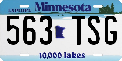 MN license plate 563TSG