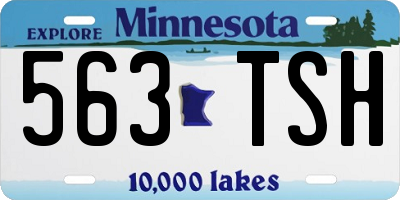 MN license plate 563TSH