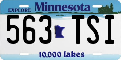 MN license plate 563TSI