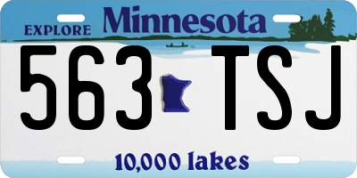 MN license plate 563TSJ