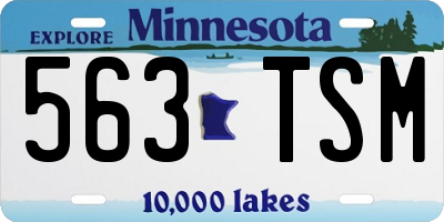 MN license plate 563TSM