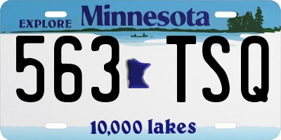 MN license plate 563TSQ