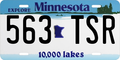 MN license plate 563TSR