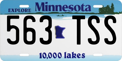 MN license plate 563TSS
