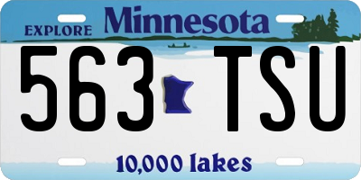 MN license plate 563TSU