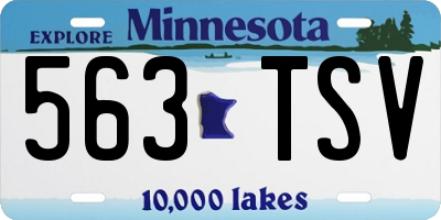MN license plate 563TSV