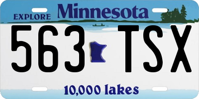 MN license plate 563TSX