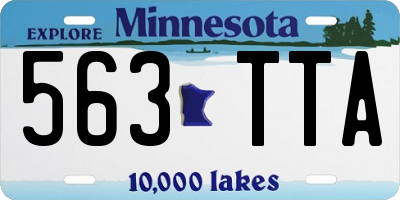MN license plate 563TTA