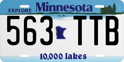 MN license plate 563TTB
