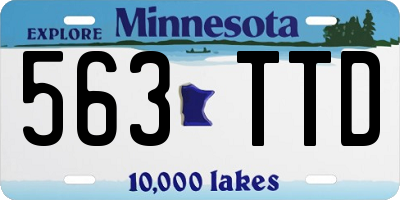 MN license plate 563TTD