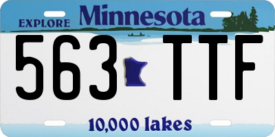 MN license plate 563TTF