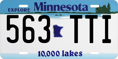 MN license plate 563TTI