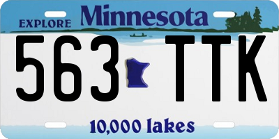 MN license plate 563TTK