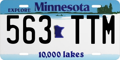 MN license plate 563TTM