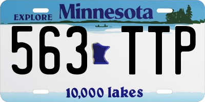 MN license plate 563TTP