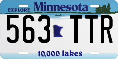 MN license plate 563TTR