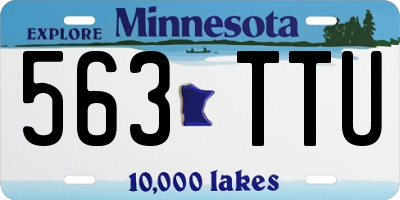 MN license plate 563TTU
