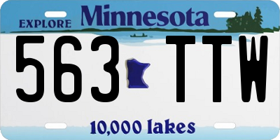 MN license plate 563TTW