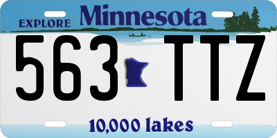 MN license plate 563TTZ