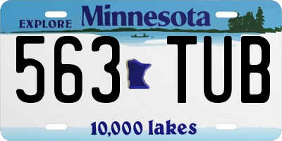 MN license plate 563TUB