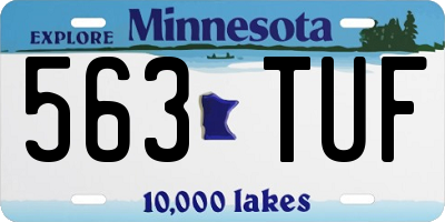MN license plate 563TUF