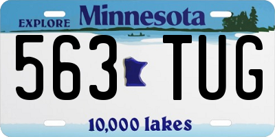 MN license plate 563TUG