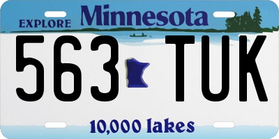 MN license plate 563TUK