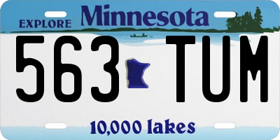 MN license plate 563TUM