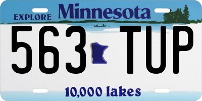 MN license plate 563TUP