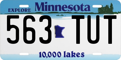 MN license plate 563TUT
