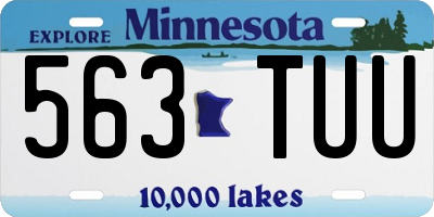 MN license plate 563TUU
