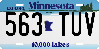 MN license plate 563TUV