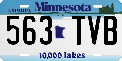 MN license plate 563TVB