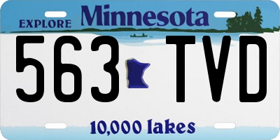 MN license plate 563TVD