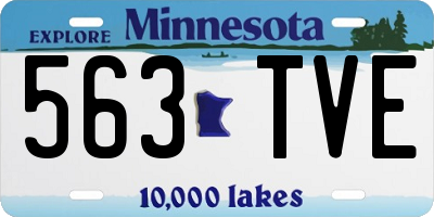 MN license plate 563TVE