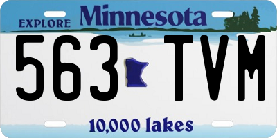 MN license plate 563TVM