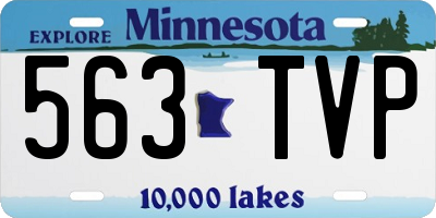 MN license plate 563TVP