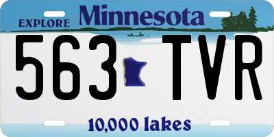MN license plate 563TVR